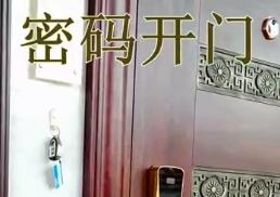 虹宇無(wú)鎖孔智能門密碼開門演示